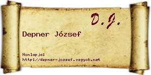Depner József névjegykártya