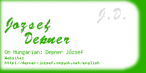 jozsef depner business card